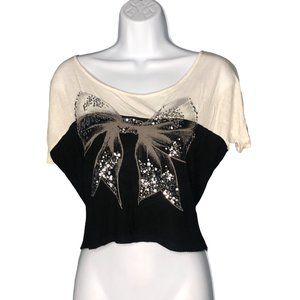 It closet bow sequenced xs crop top